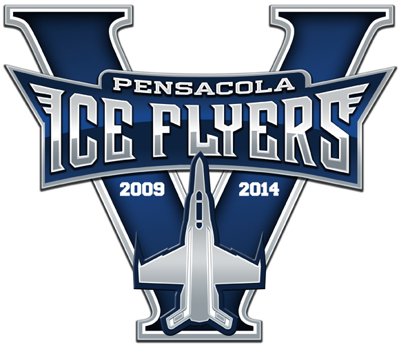 pensacola ice flyers 2014 anniversary logo iron on transfers for T-shirts
